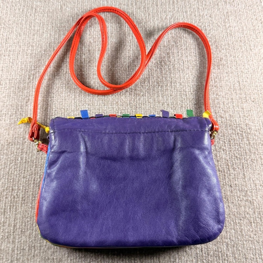 Vintage Narda Collection Patchwork Leather Crossb… - image 3